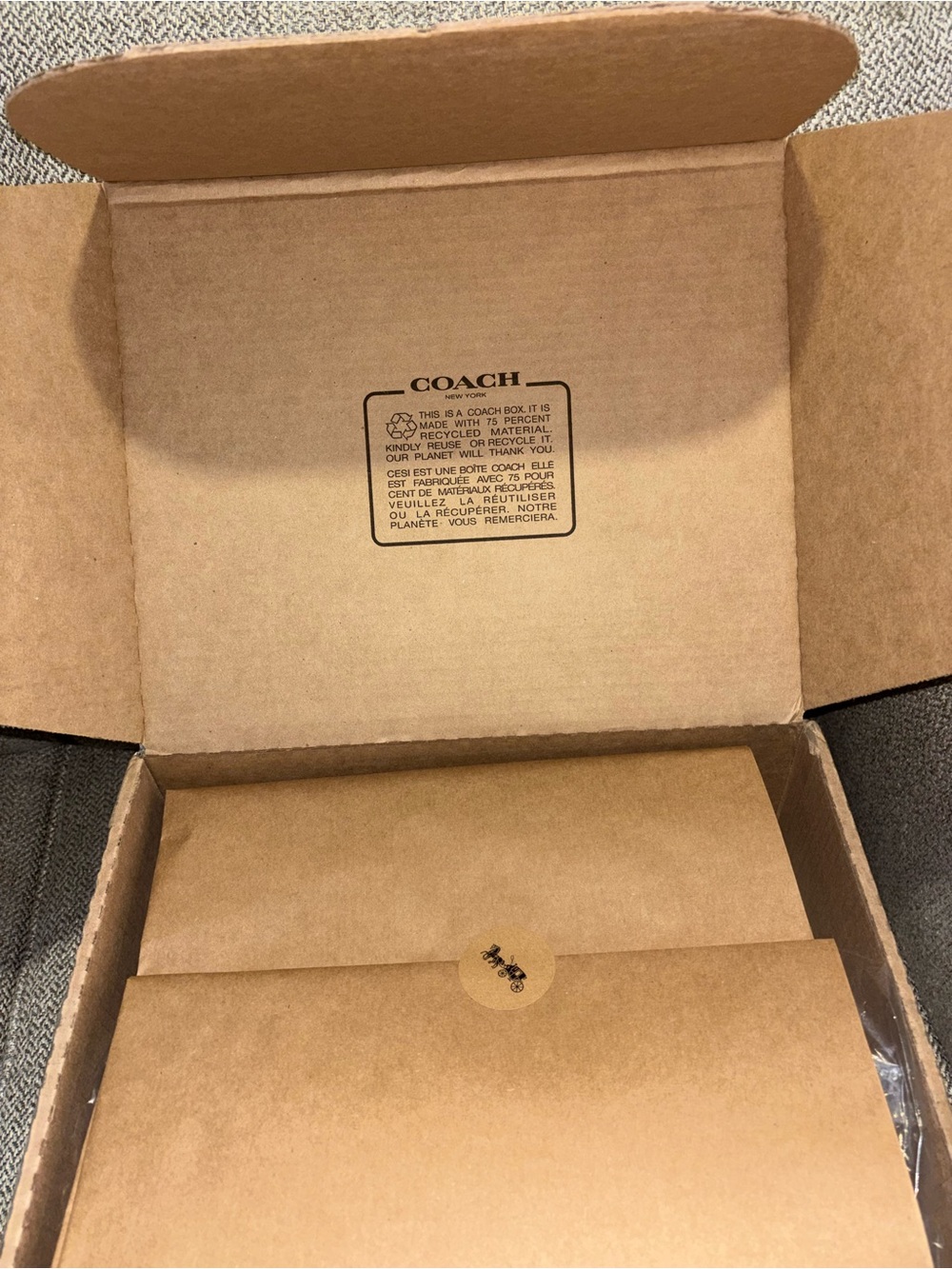 Coach Chelsea 30 Suede Clay / brass NWT - Picture 7 of 10